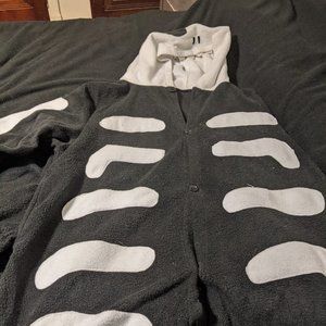 Fuzzy Skull Onsie